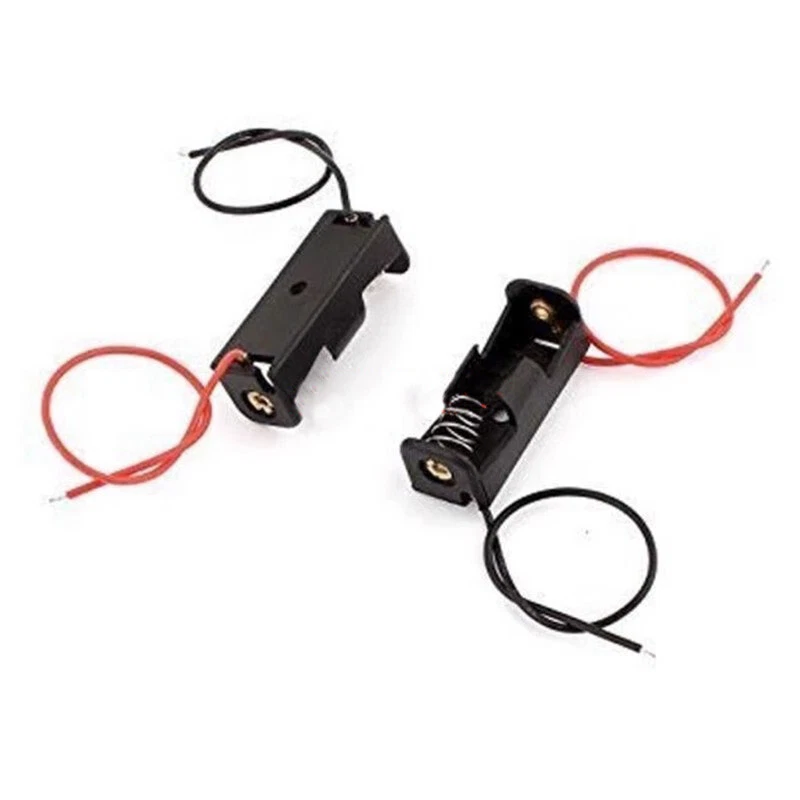 5/10/20/50/100Pcs 1 23A Battery 12V Clip Holder Box Case With Lead Wire Black - Image 2 of 4