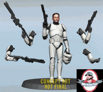 Star Wars White Clone Trooper Deluxe Statue by Gentle Giant