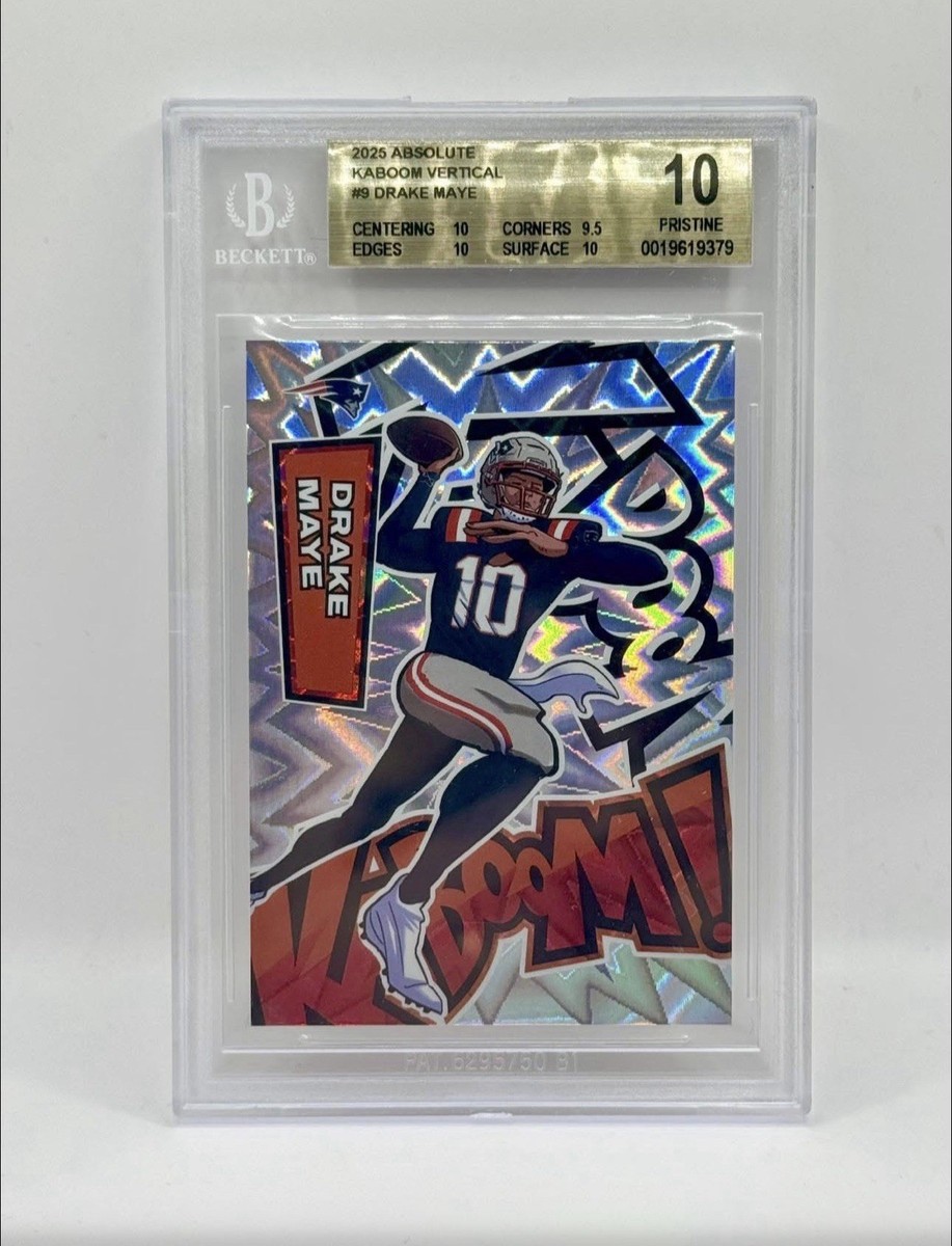 2025 Drake Maye Kaboom! Vertical 💥 BGS 10 Pristine Pop 1 💎Highest  Graded💎Pats
