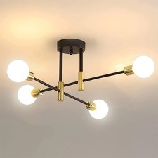 Sputnik Ceiling Light Industrial Chandelier Semi Flush Mount Dining Room Hallway