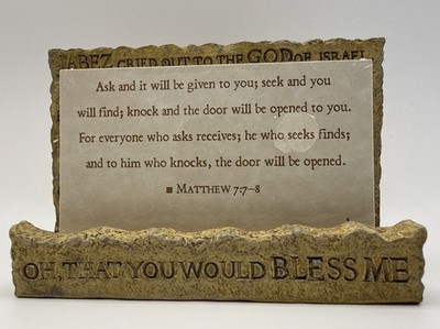 2000 Zondervan Inspirio The Prayer Of JANEZ And Matthew 7:7-8 Decorative Plaque