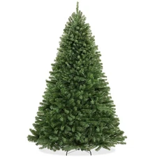 OPEN BOX - 7.5 ft Spruce Hinged Artificial Christmas Tree with Foldable Stand