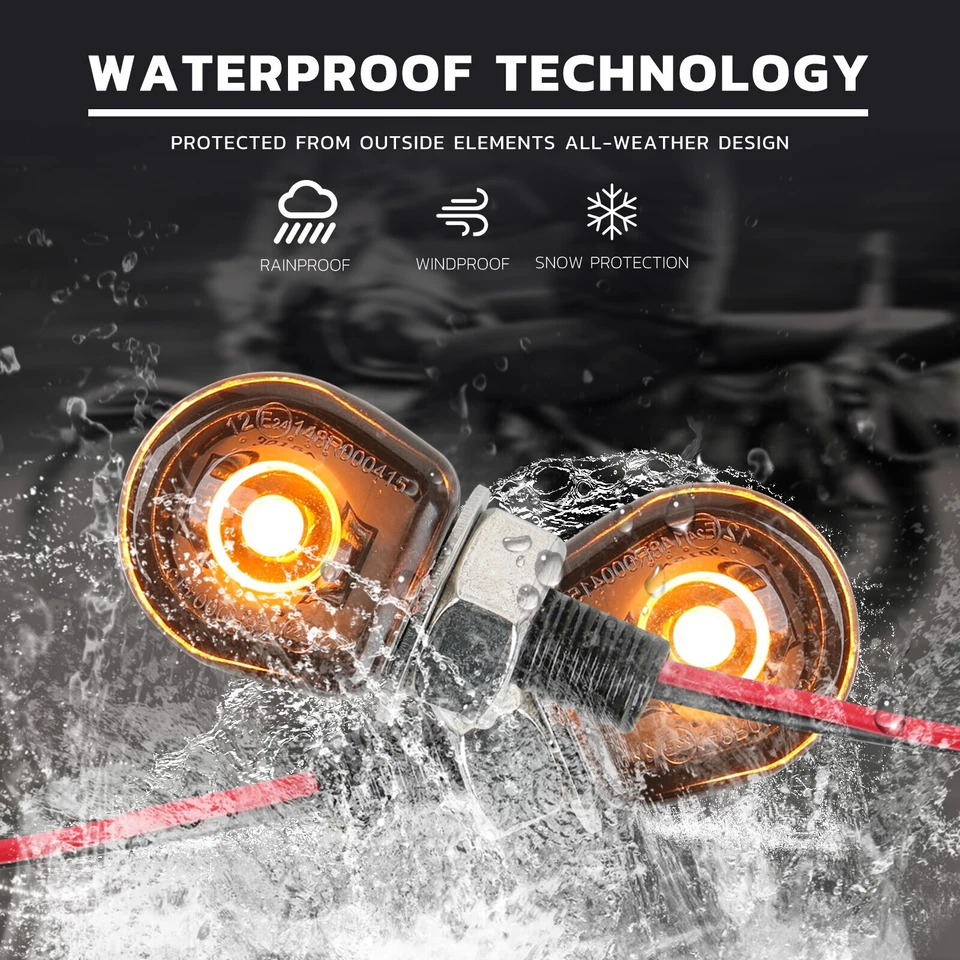 Luz LED de señalización de giro para motocicleta Bullet para Yamaha V Star 250 650 950 1100 1300 Foto 4 de 4