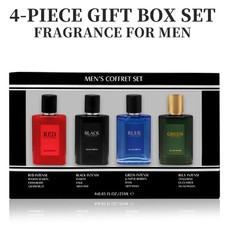 Men   s Eau De Toilette Cologne Gift Set, EDT Spray Long Lasting Fragrance 4 Pack