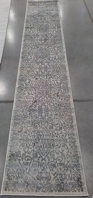 CREAM / SLATE 2'-0'' x 10'-0'' Flaw in Rug, Reduced Price 1172790079 PRN714S-210