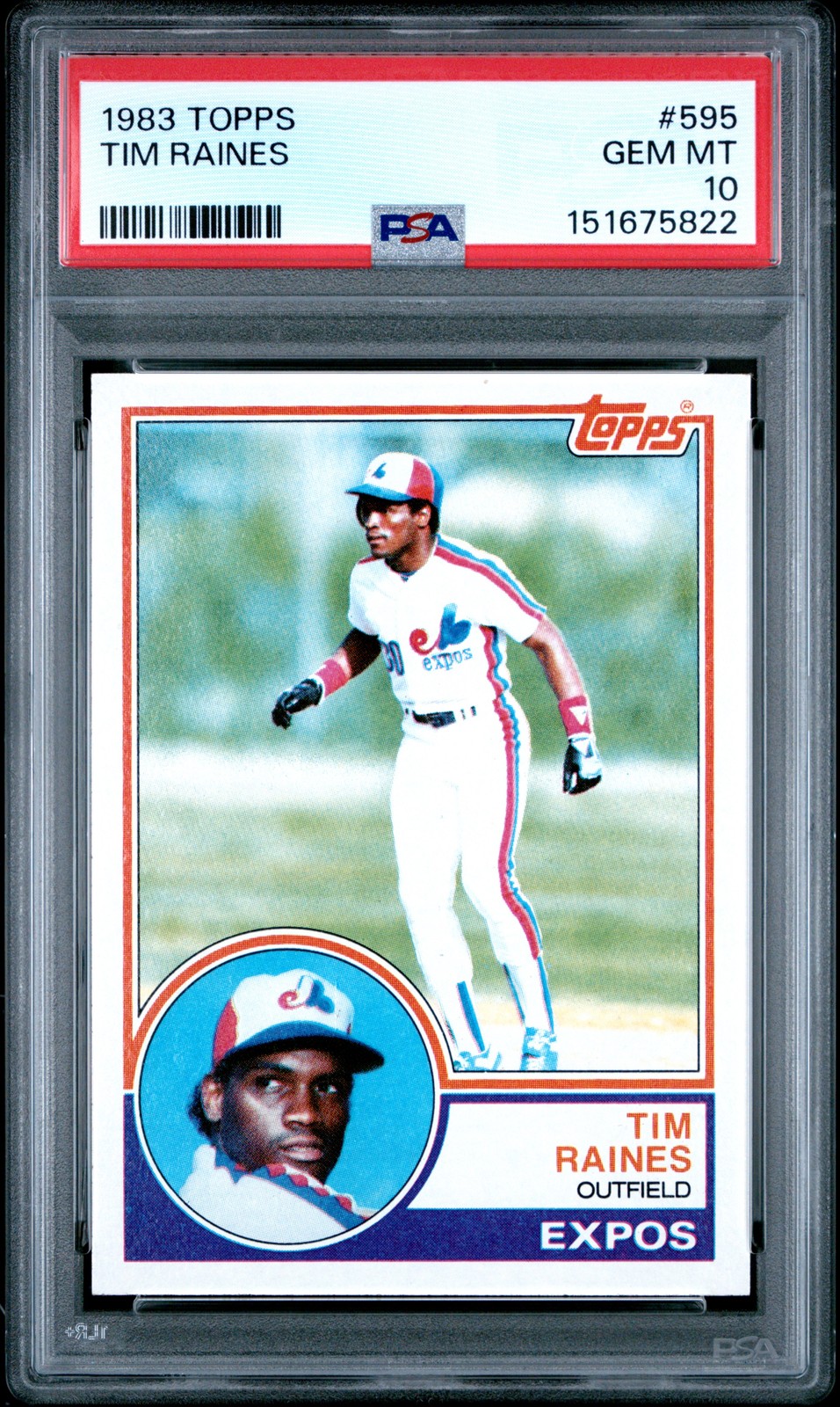 1983 TOPPS #595 TIM RAINES PSA 10