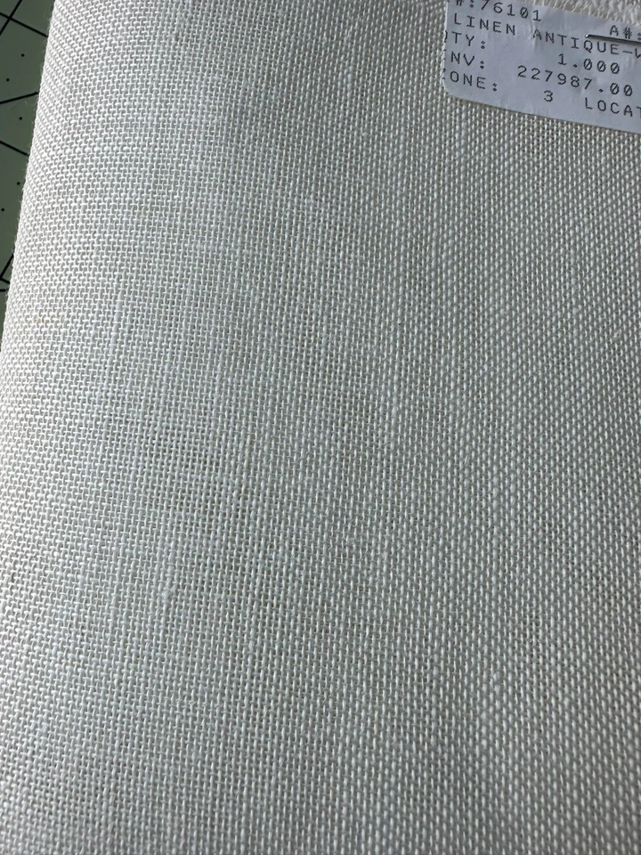 Linen Antique white 28 count evenweave stitch fabric 28x 24 inch - Image 2 of 2