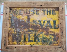 Antique Scare 1920s/1930s We Use DeLaval Milker Embossed Metal Sign???????????