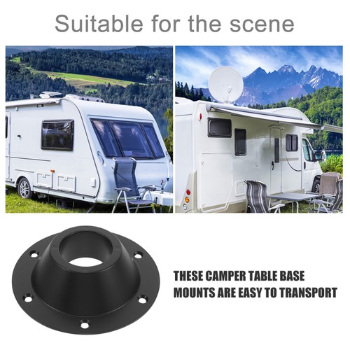 RV Table Base Black Floor Mounting Kit Pontoon Boat Tables Mounts - Foto 5 di 12
