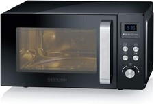SEVERIN 3-in-1 Mikrowelle mit Grill und Heißluftfunktion bis 200°C, Minibackofen