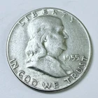 1955 Franklin Half Dollar — 90% Silver — Circulated Coin #5218