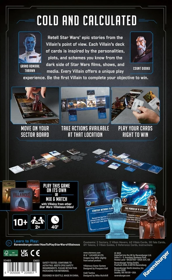 Star Wars Villainous Game Cold Tactics Board Game BRAND NEW SEALED Ravensburger - Image 2 of 4