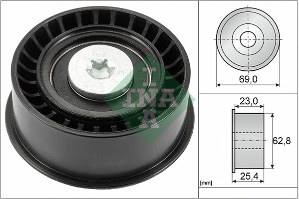 1X INA 532 0033 10 Umlenk-/FüHrungsrolle Zahnriemen FüR Opel Vauxhall Fiat Saab-image