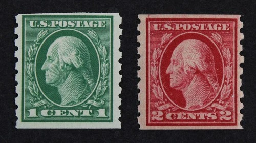 CKStamps: US Stamps Collection Scott#412 413 1c 2c Washington Mint NH OG
