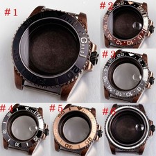 40mm Sapphire Watch Case Copper Plated fit NH34 NH35 NH36 2824 120 click bezel