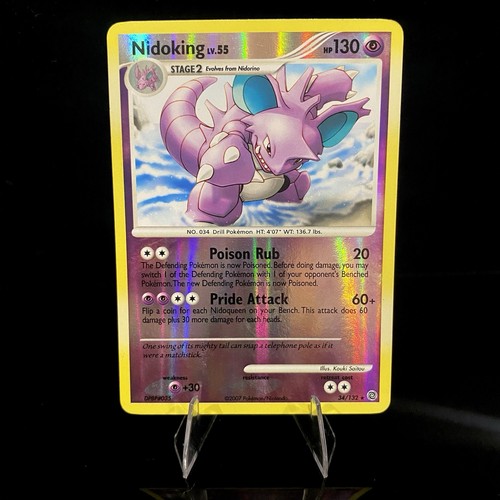 Pokémon Nidoking TCG Reverse Holo 34/132 Secret Wonders 2007