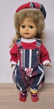 Alte Kunststoff Puppe Schildkröt Doll 55 cm Schlafaugen Stimme Sammler Vintage 