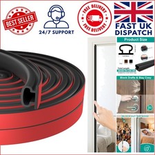 7m Self-Adhesive Draught Excluder Tape -  Rubber Seal for Doors & Windows