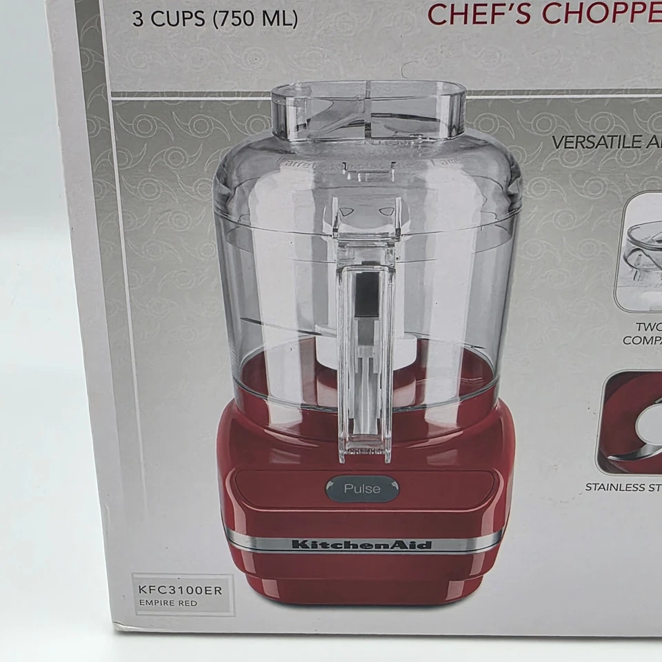 Kitchen Aid Chef’s Chopper 3 Cups Red New In Box KFC3100ER - New - Image 2 of 4