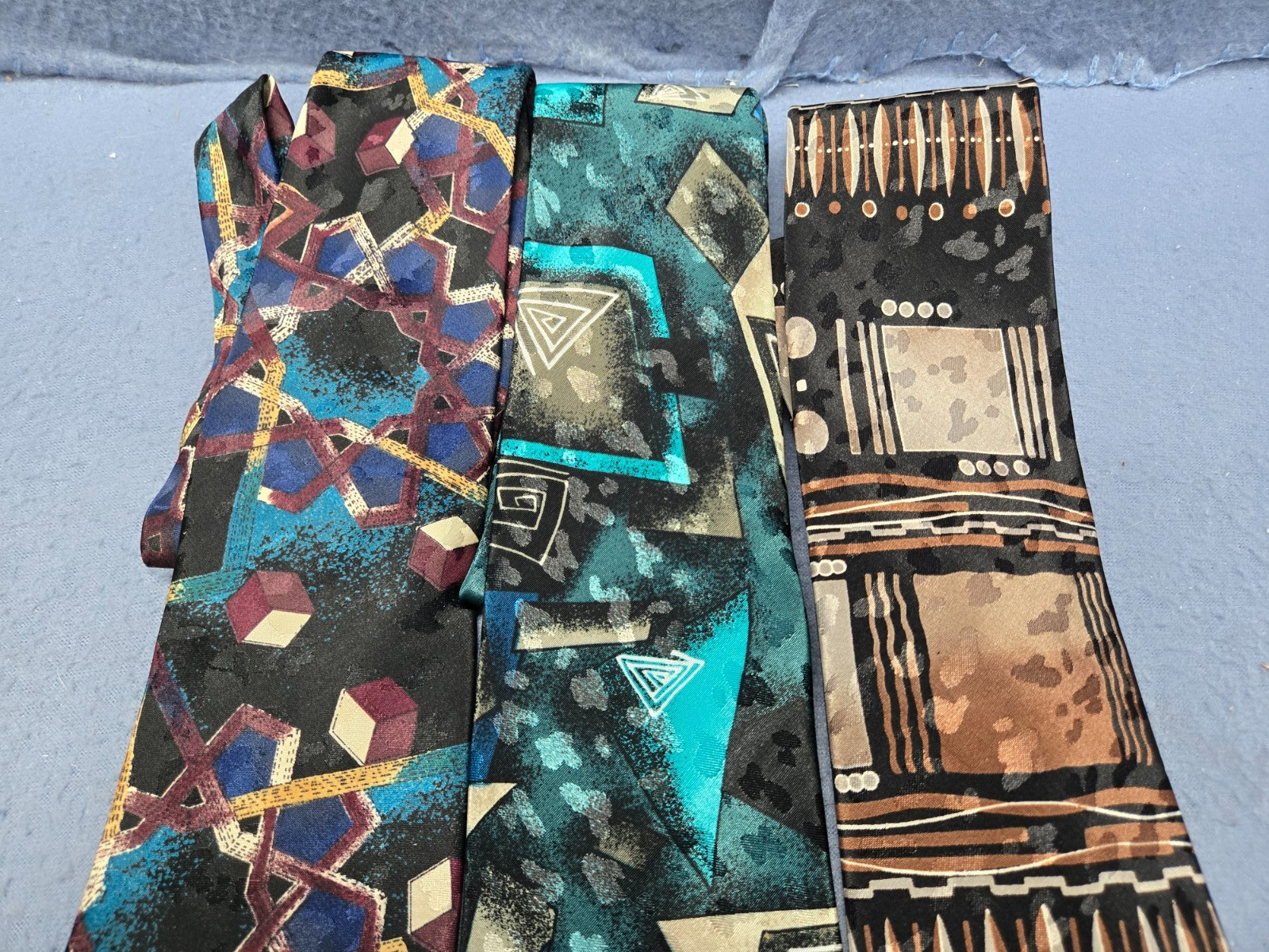 Gianno Geometric Ties 100% Polyester Designer Lot… - image 3
