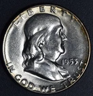 1953-S 50C FRANKLIN SILVER HALF DOLLAR KM# 199 Grade:  Choice BU A7148