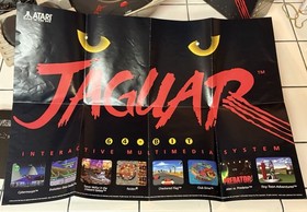ATARI - JAGUAR CONSOLE In Box COMPLETE w/2 Controllers GAME Manual TESTED 64-Bit