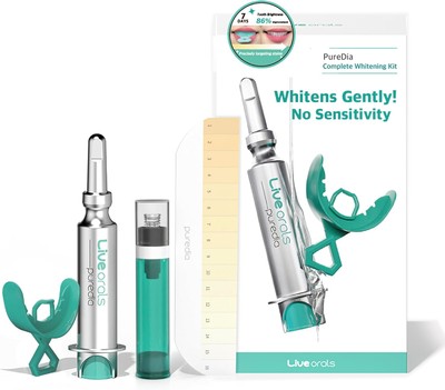 Live Orals PureDia Teeth Whitening Kit - Gel & Mouthpiece Set, Hydrogen... 