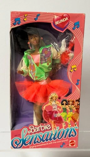 VINTAGE  1987 BARBIE & THE SENSATIONS BELINDA DOLL SET - ORIGINAL , UNOPENED BOX