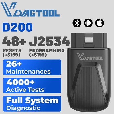 D200 Bidirectional OBD2 Scanner Full System Diagnostic Tool Code 26+ Services