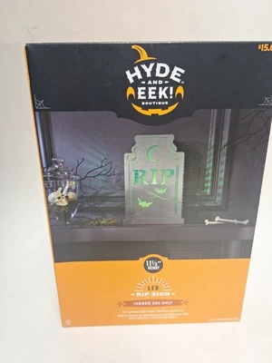 Halloween Decor Light Up Tabletop Mantel Sign Indoor Hyde & Eek 11.5” LED RIP - Image 1 of 3