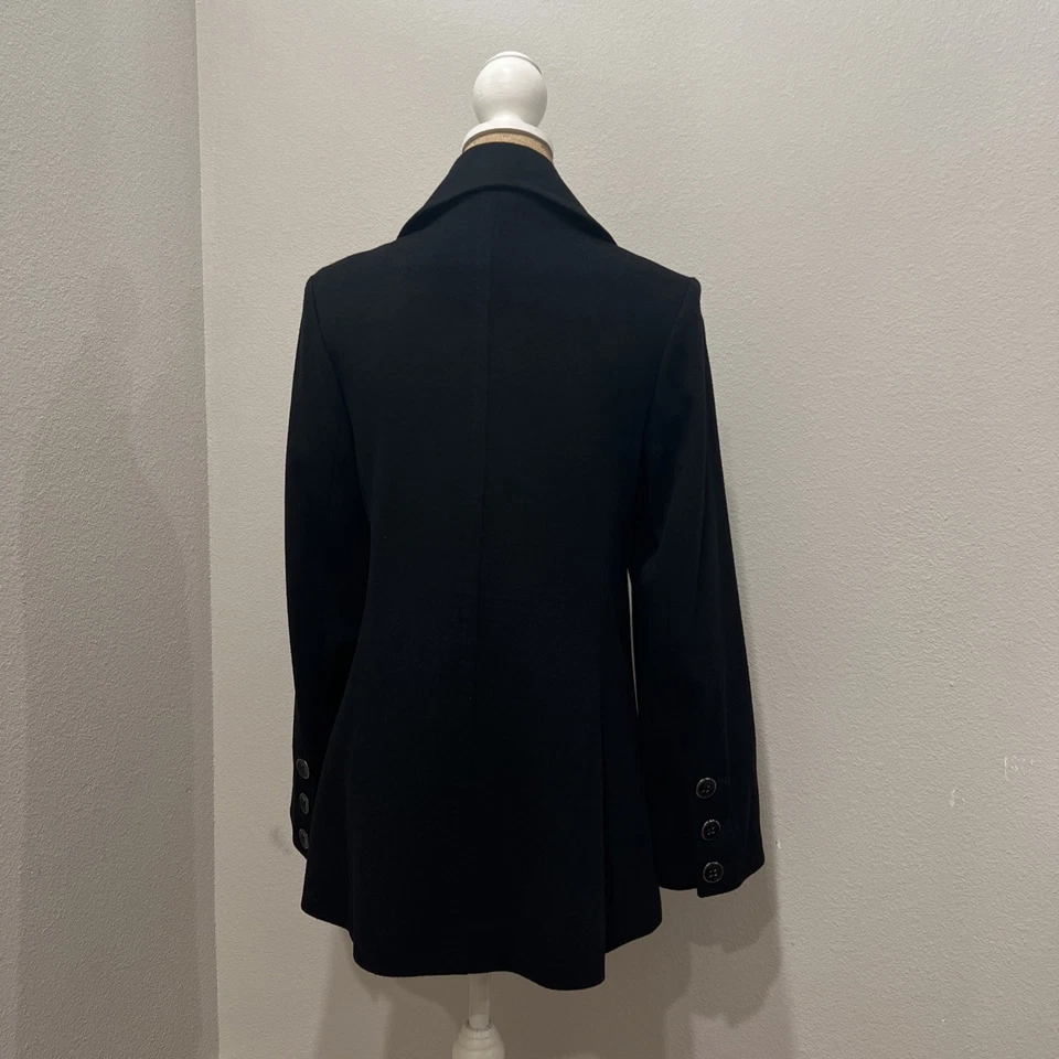 Abrigo Vintage 100% Lana Guisante Mujer Talla 8 Fleurette Nuevo Sin Etiquetas Hecho en EE. UU. Foto 4 de 4