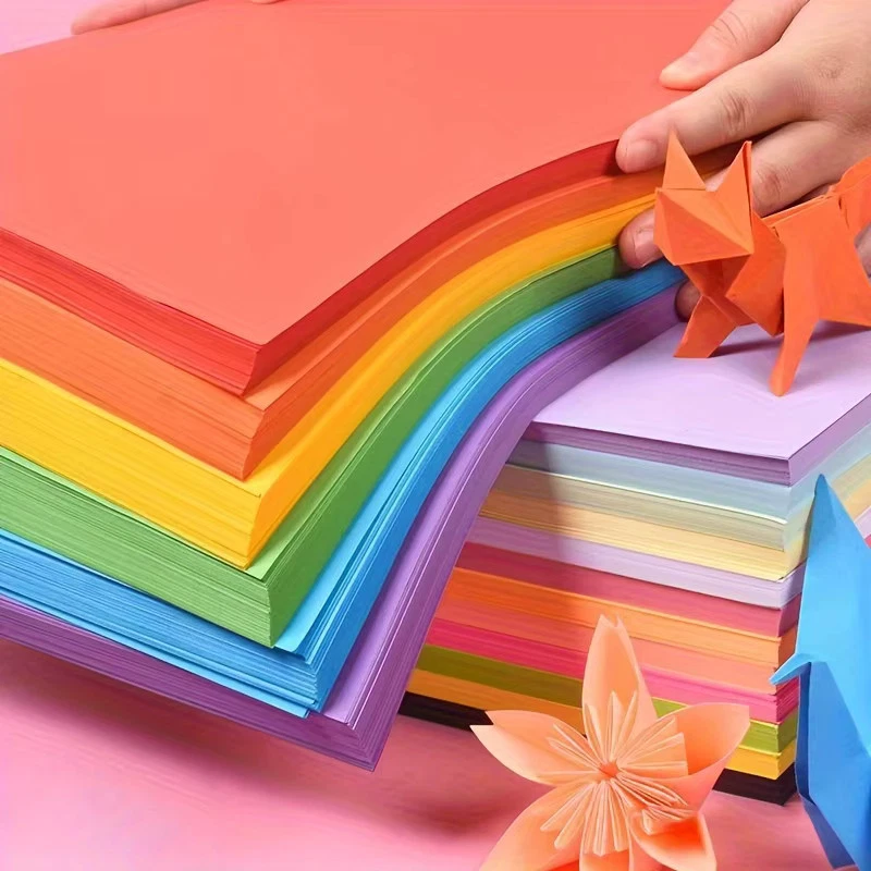 50pcs/100pcs Color A4 Paper 10 Color Copy Paper Printing Paper Color Hand Foldin - Image 2 of 4