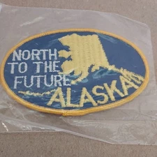Alaska North to the Future Sew On Patch 5 inches NEW Artic Circle Enterprises