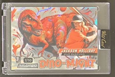 2024 Wild Card Alumination Dino-Might Red Lava T-Rex 7/10 Jackson Holliday RC