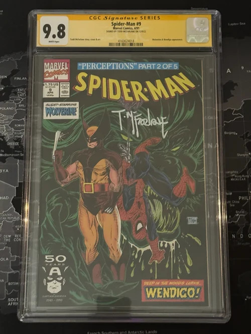 Spider-Man #9 - CGC 9.8 SS - SIGNED BY TODD McFARLANE