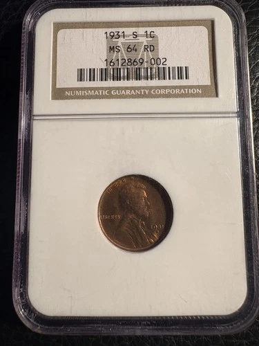 1931-S LINCOLN 1C MS 64 RD