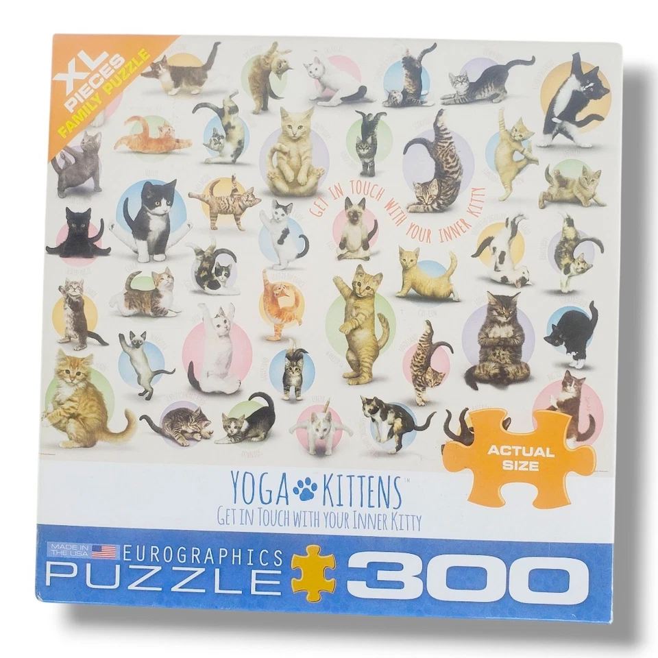 Eurographics Jigsaw Puzzle "Yoga Kittens" 300 Pieces Complete  - Image 2 of 3