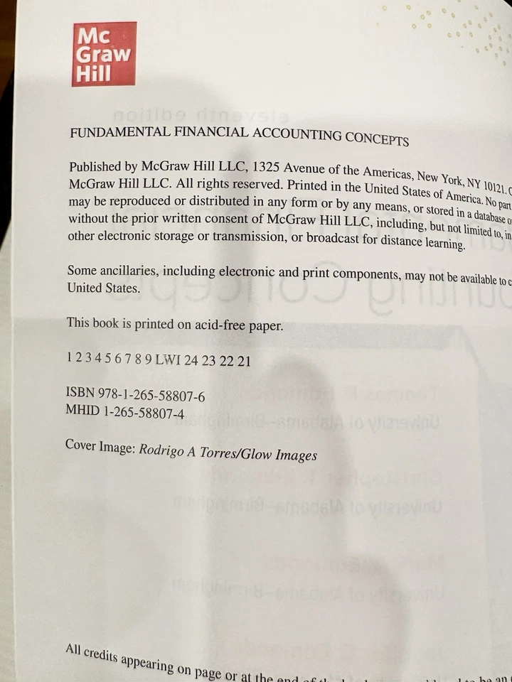 Fundamental Financial Accounting Concepts ISE by ThomasP Edmonds - Image 3 of 4