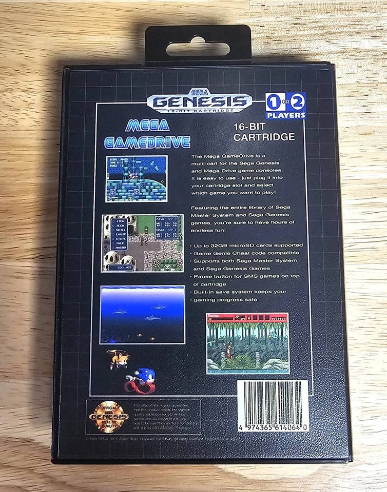 Mega GameDrive Entire Console Collection Flash Cartridge w/Case for Sega Genesis - Image 3 of 4