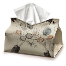 Vintage Rectangle Tissue Box Cover, Winter Holiday Decor Tissue Vintage Cheers