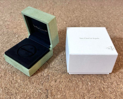 Van Cleef & Arpels Ring Box Case with Outer Box Jewelry Packaging Gift Used
