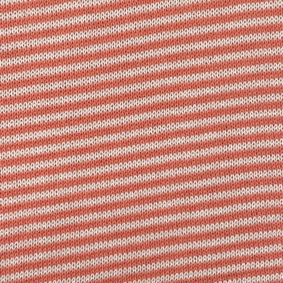 Suéter Talbots Mujer S Pequeño Rosa Blanco Rayas Cuello en V Informal Pullover Lino Foto 3 de 4