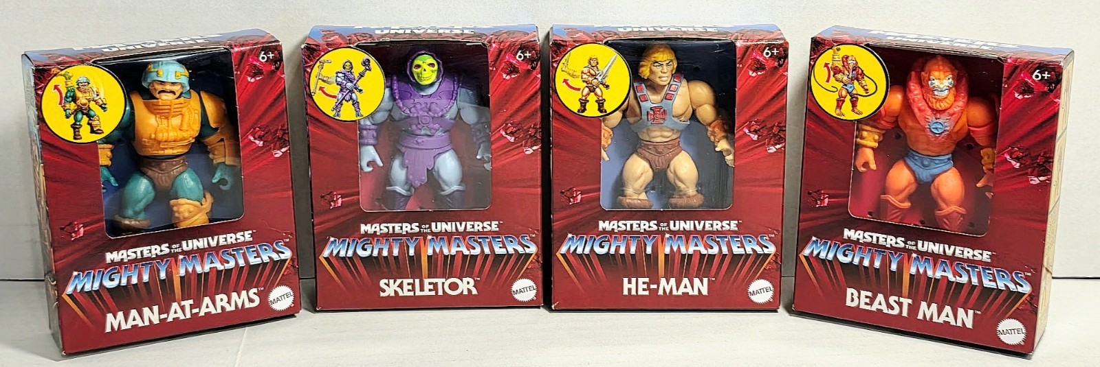 Masters of the Universe Mighty Masters He-Man Skeletor Man At Arms Beast Man