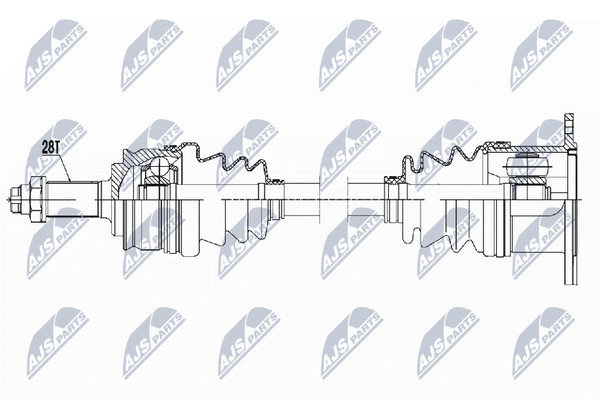 Antriebswelle NTY NPW-SU-023 FüR Suzuki Vitara 2 JT TE TD Allrad JB416 Ddis TD44-image