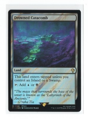 Drowned Catacomb (Surge Foil) R MTG FF Collector Commander 388 NM