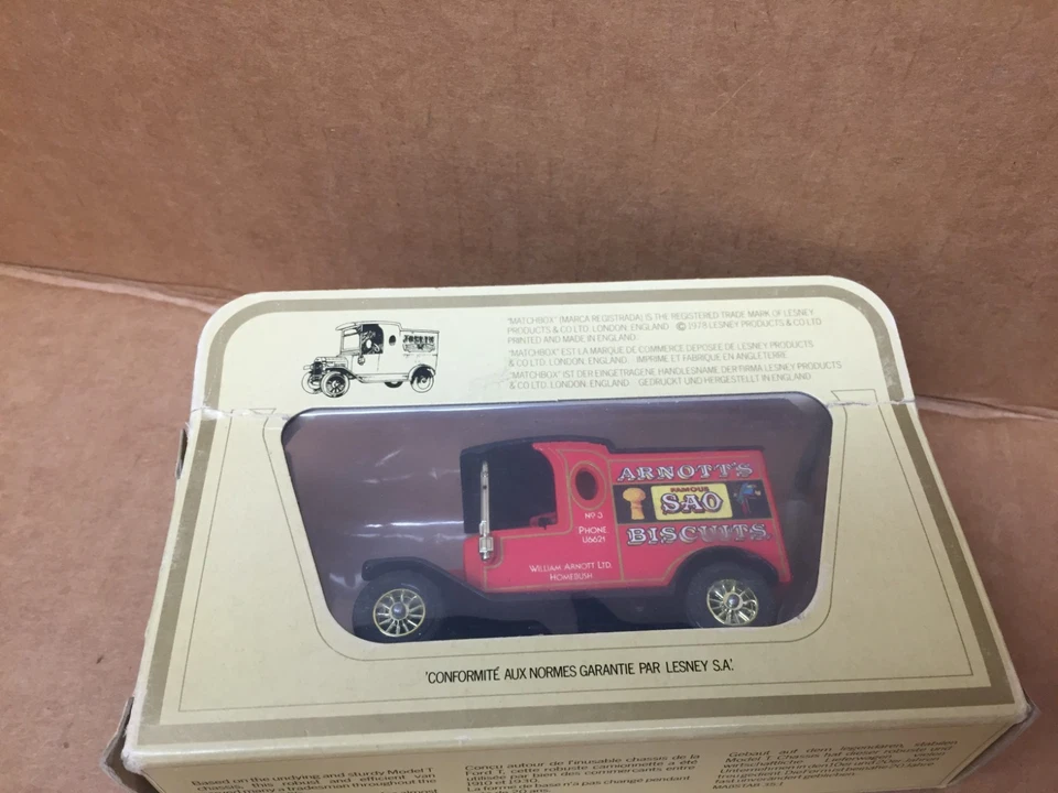 MATCHBOX MODELS OF YESTERYEAR Y-12 1912 FORD MODEL T ARNOTT'S BISCUITS - Image 3 of 4