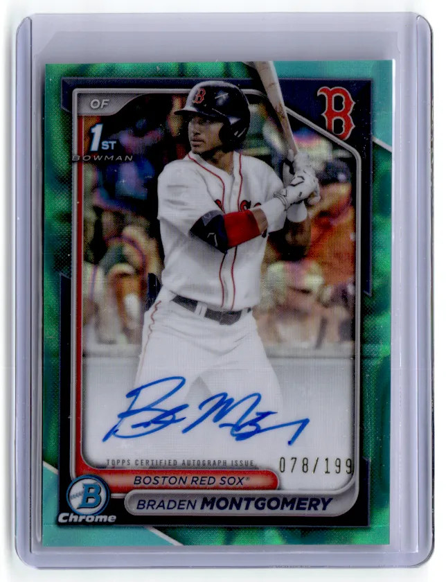 Braden Montgomery 2024 Bowman Chrome Aqua Lava Auto /199 1st Bowman #CPA-BM