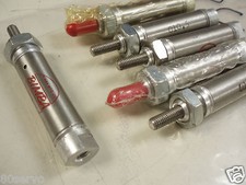 BIMBA PNEUMATIC CYLINDER SPRING RETURN  LOT OF 6  0.50" STROKE  BORE: 0.437"