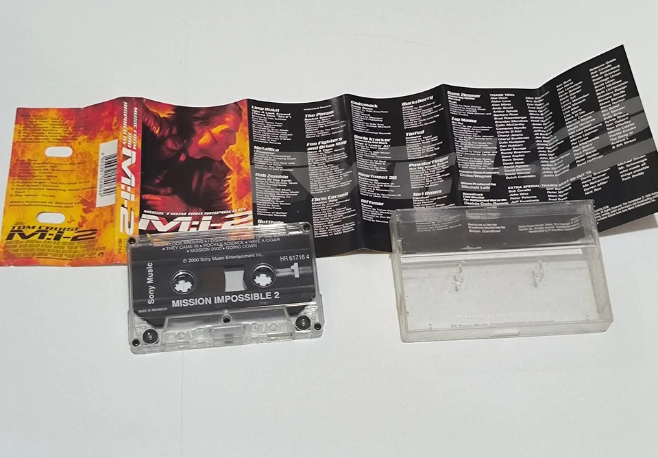 Mission Impossible II soundtrack 2000 limp bizkit tori amos -org indonesia tapes - Image 3 of 4