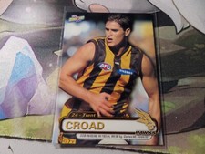 2001 Heroes HAWTHORN HAWKS AFL Card Trent Croad #65 HAND SIGNED